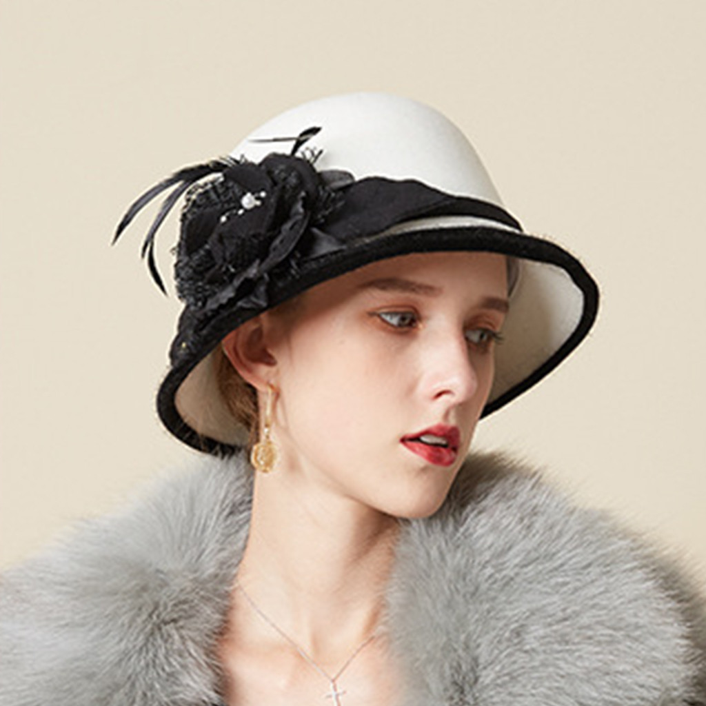 Vintage Fashion Hats - Bayanlar için zarif İngiliz tarzı moda