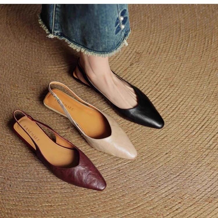 Vintage Old Fashion - Kadın Fransız Vintage Yumuşak Deri Şık