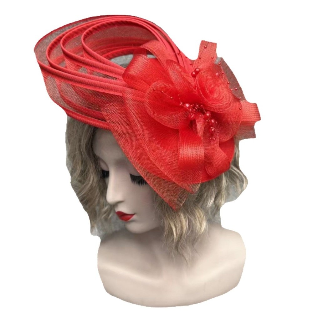 Vintage Fashion Hats - Dayanıklı Sinamay Kadın Fasöner Şapkası Vintage