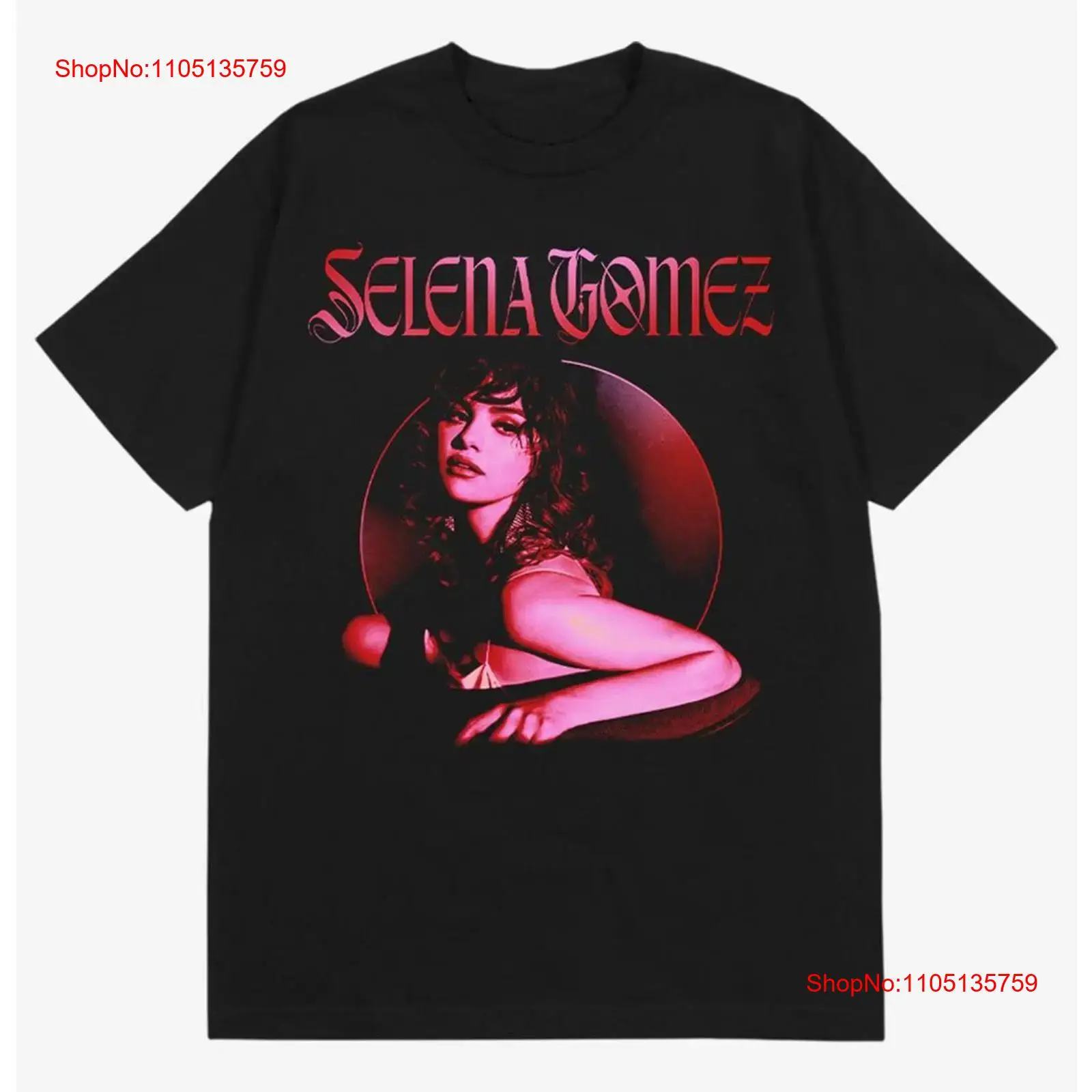 Vintage Fashion Photos - Selena Gomez Kırmızı Fotoğraf Tişörtü vintage