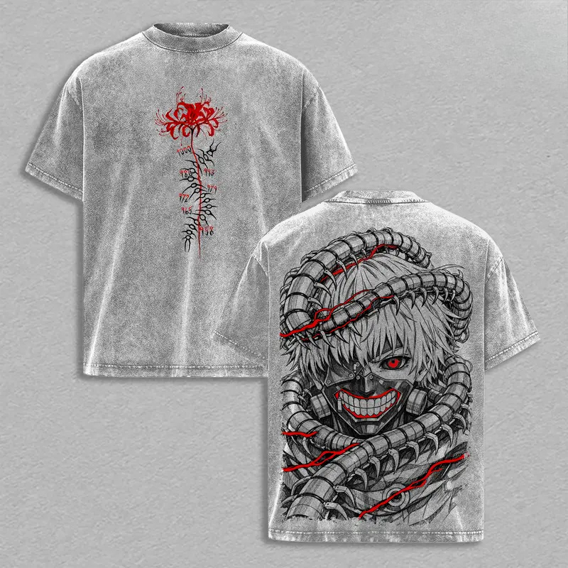 Vintage Fashion In Tokyo - Manga Kaneki Ken Retro Tişört Tokyo