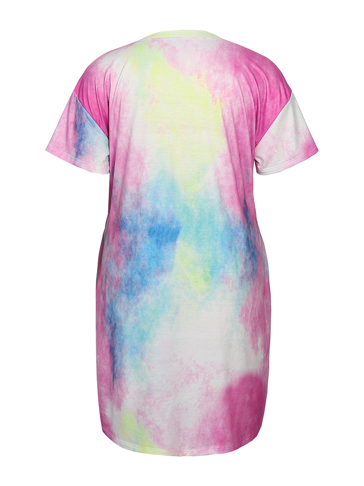 Artı Boyutu Kadın Günlük Elbis - Tie Dye Shirt Vintage incelemesi ve fiyatı