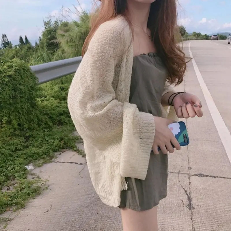 İlkbahar sonbahar şeffaf örgü  - Crop Cardigan Vintage incelemesi ve fiyatı
