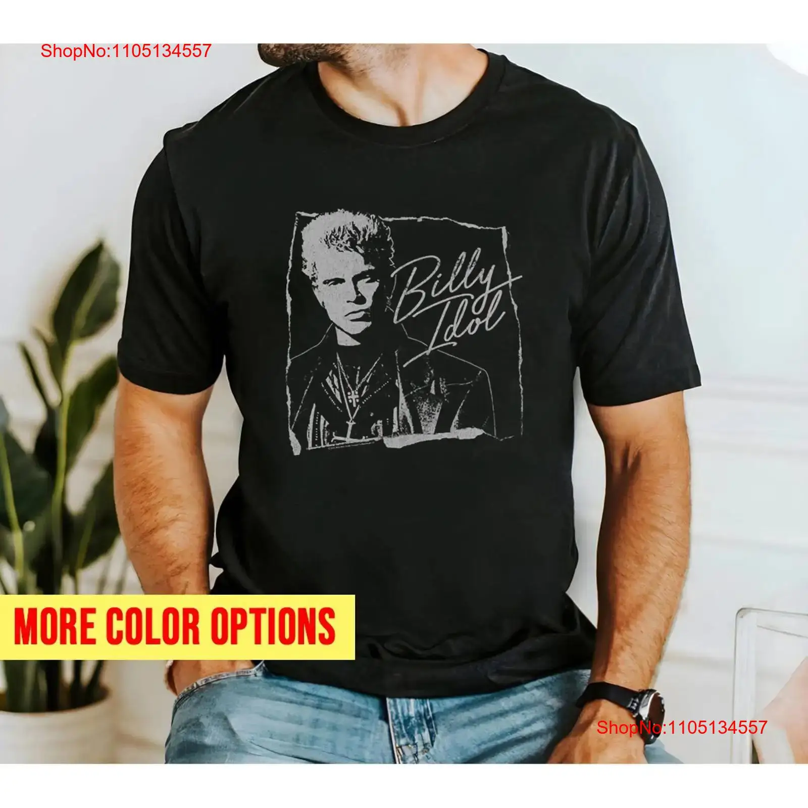 Billy Idol Yırtık ve El Yazısı - Vintage Fashion Knitwear incelemesi ve fiyatı
