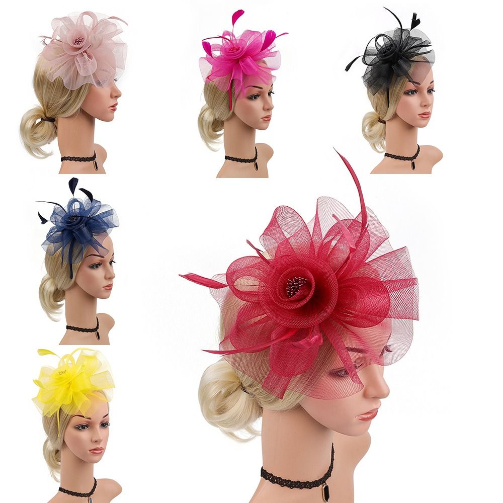 Tüyler şerit Fascinator şapkal - Vintage Fashion Hats incelemesi ve fiyatı