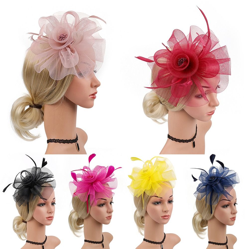 Tüyler şerit Fascinator şapkal - Vintage Fashion Hats incelemesi ve fiyatı
