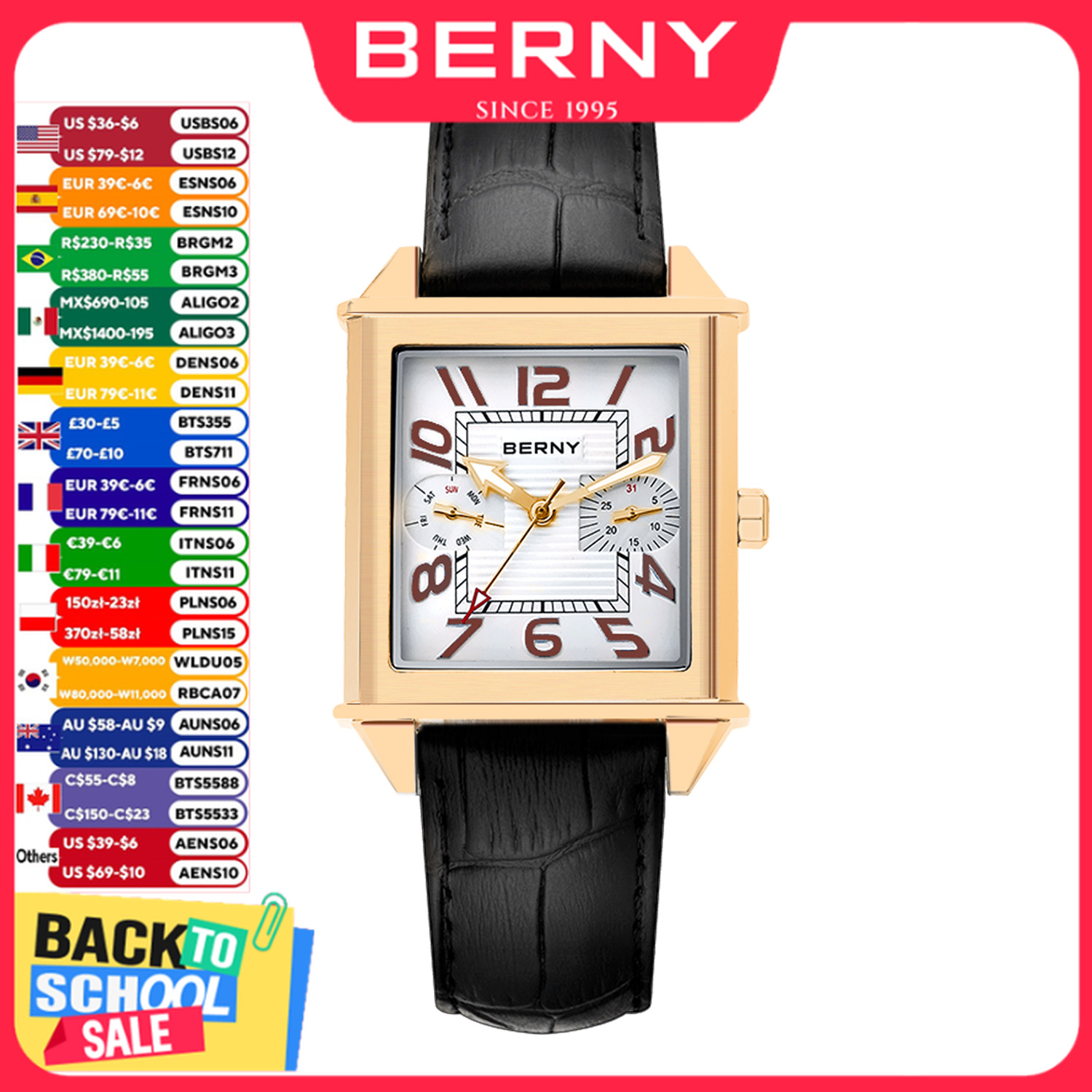 BERNY 6P25 Quartz saat erkekle - Vintage Fashion Week incelemesi ve fiyatı