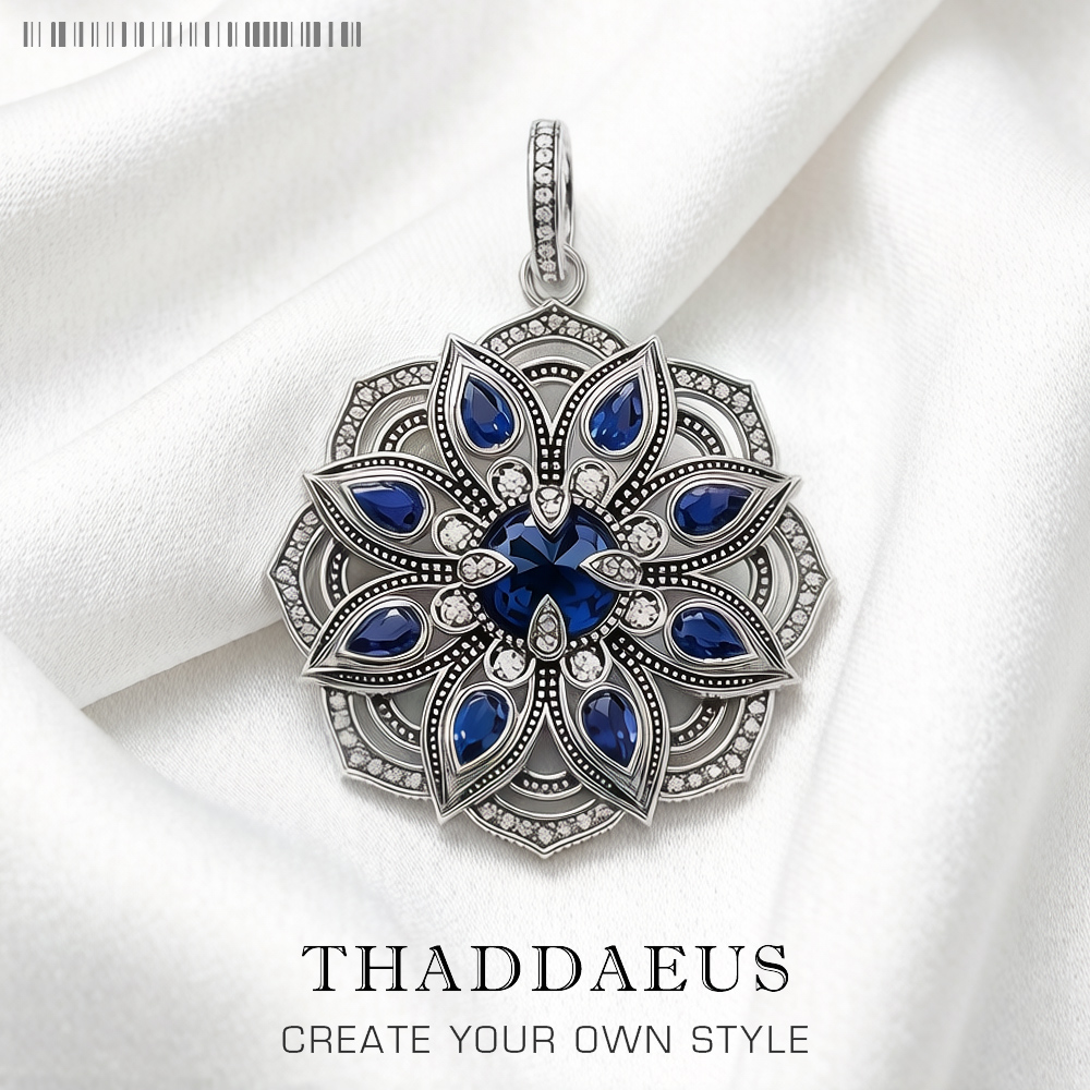 Kolye mavi Lotus çiçeği, marka - Vintage Fashion Jewelry Brands incelemesi ve fiyatı