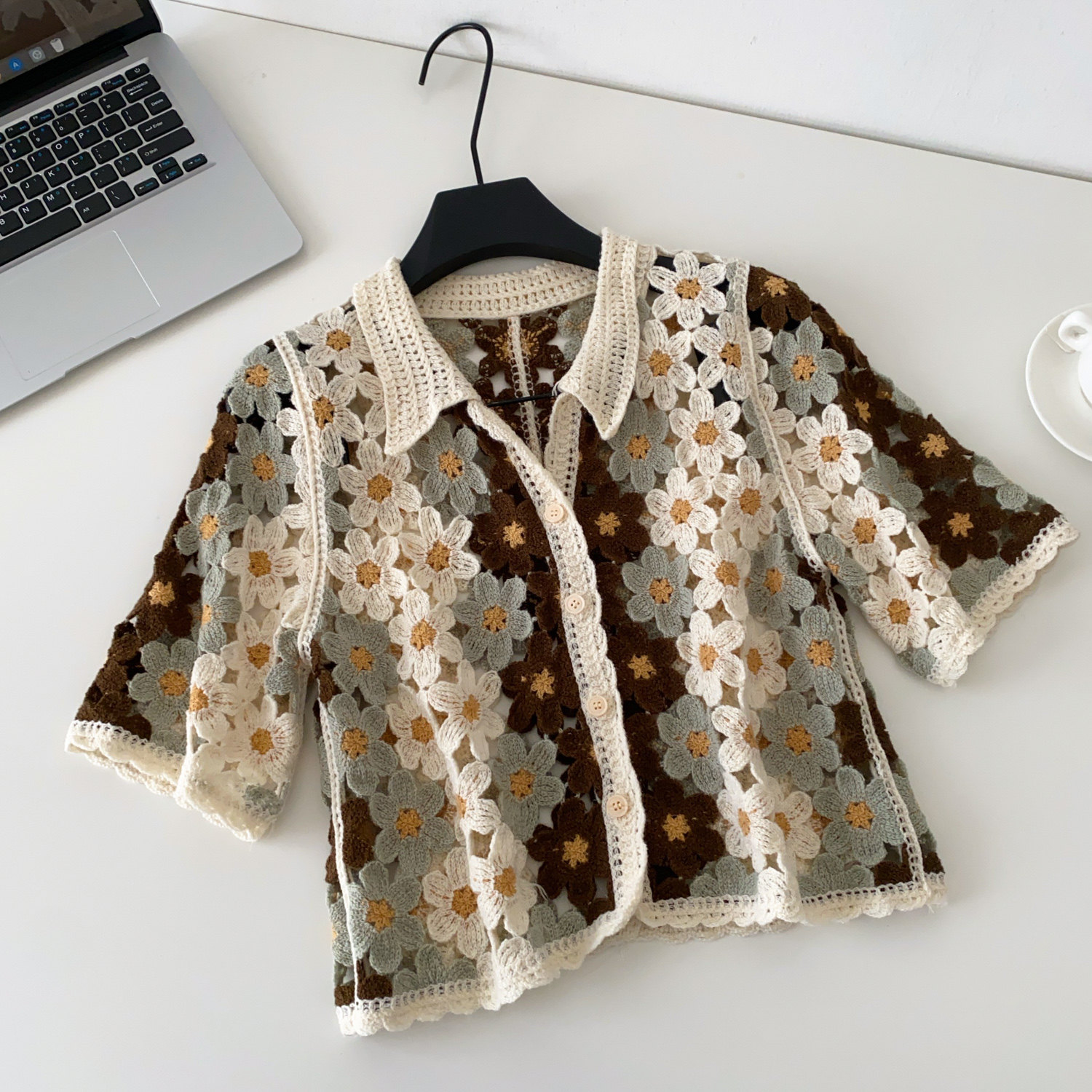 Kadın Çiçekli Tığ İşi Hırka Po - Crochet Top Boho incelemesi ve fiyatı