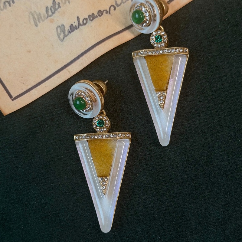 Vintage Yeşil Sırlı Buzul Beya - Vintage Fashion Jewelry Brands incelemesi ve fiyatı