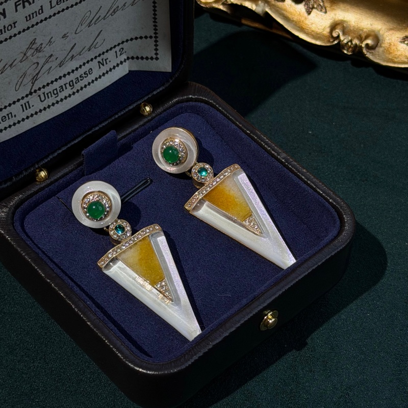 Vintage Yeşil Sırlı Buzul Beya - Vintage Fashion Jewelry Brands incelemesi ve fiyatı