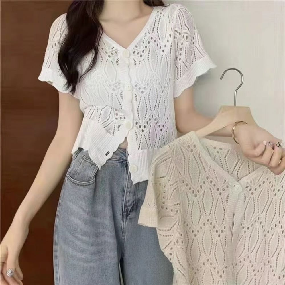 Moda V Yaka Tığ İşi Örgü Bluz  - Crochet Top Boho incelemesi ve fiyatı