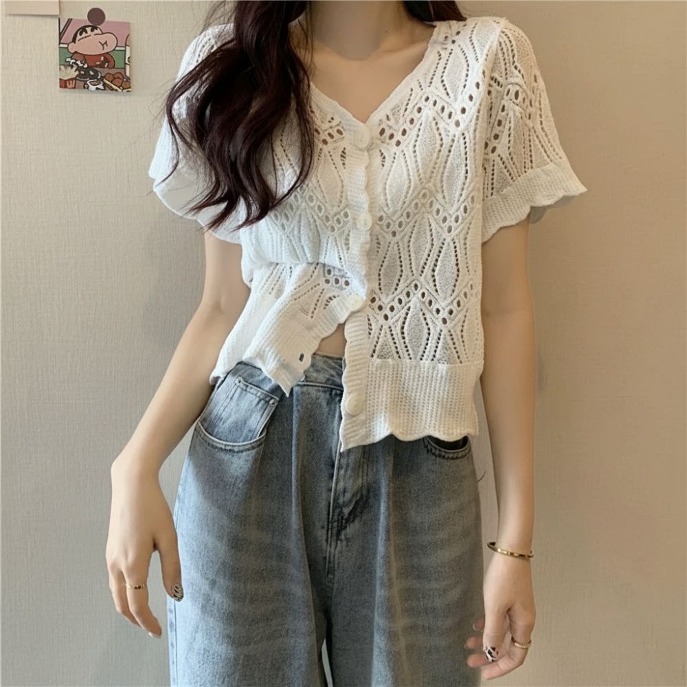 Moda V Yaka Tığ İşi Örgü Bluz  - Crochet Top Boho incelemesi ve fiyatı