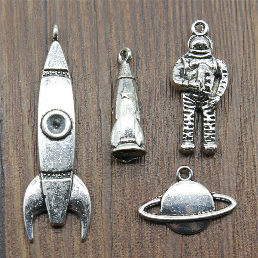 10 adet Charms Roket Antik Güm - Vintage Fashion Wholesale incelemesi ve fiyatı