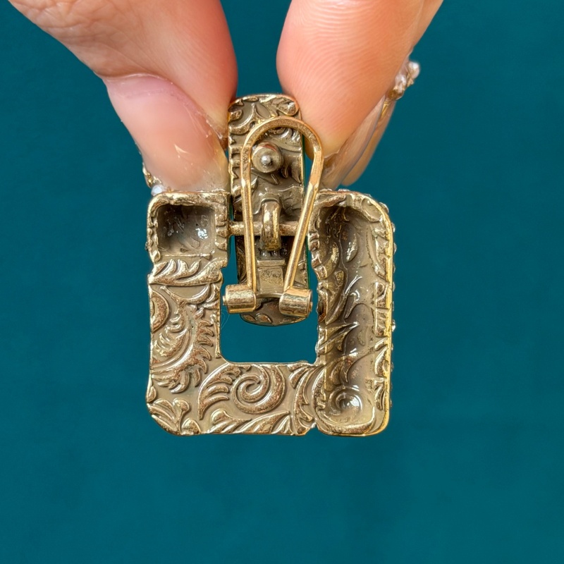 Vintage Mavi Cam Yeşil Geometr - Vintage Fashion Jewelry Brands incelemesi ve fiyatı