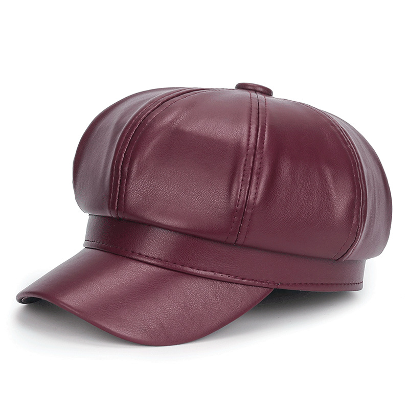 Kadınlar için kış siyah PU der - Vintage Fashion Hats incelemesi ve fiyatı