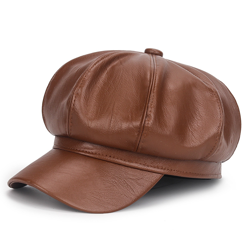 Kadınlar için kış siyah PU der - Vintage Fashion Hats incelemesi ve fiyatı