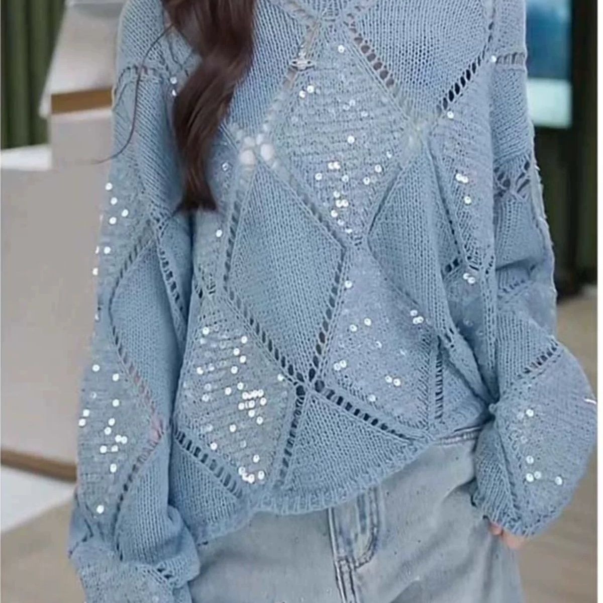 Kadın Boho Chic Uzun Kollu O-Y - Crochet Top Boho incelemesi ve fiyatı