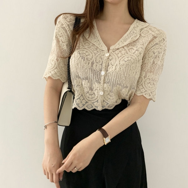 Şeffaf nakış dantel bluz kapak - Crochet Top Boho incelemesi ve fiyatı