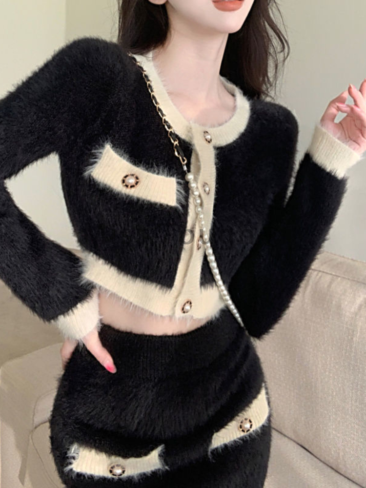 Kış Kabarık Örgü 2 Parça Set K - French Vintage Fashion incelemesi ve fiyatı