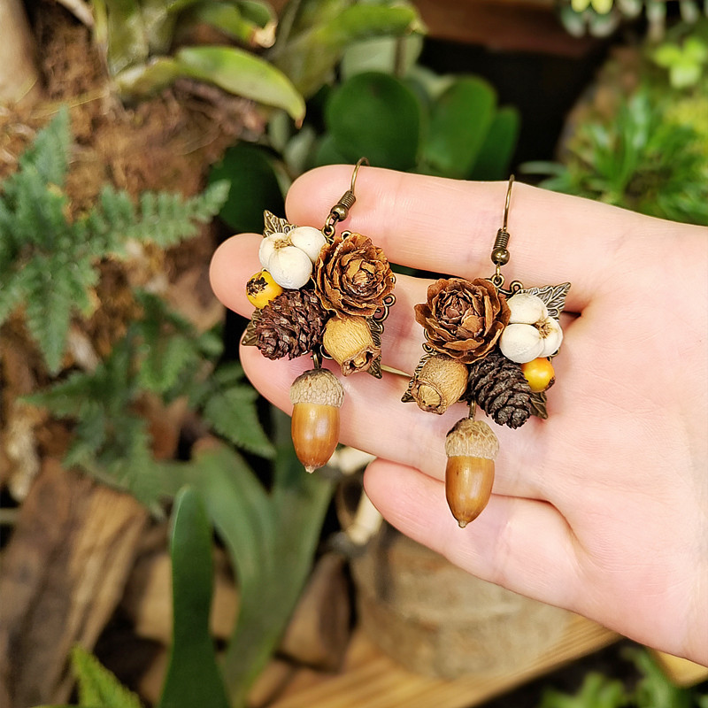 Vintage Ahşap Bitki Küpe Benze - Vintage Fashion Wholesale incelemesi ve fiyatı